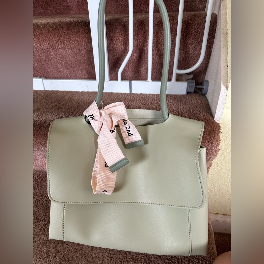 Vegan Leather Top Handle Bag